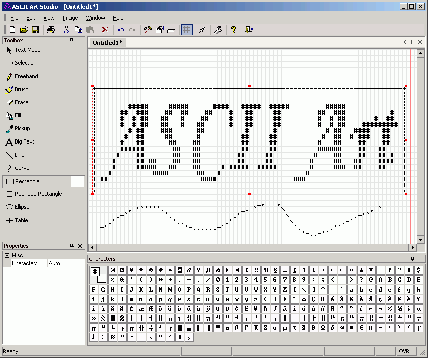 ASCII Art Studio Screen Shot.